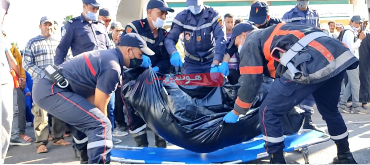 سيدي بنور استخراج جثة امرأة من تحت عجلات رموك