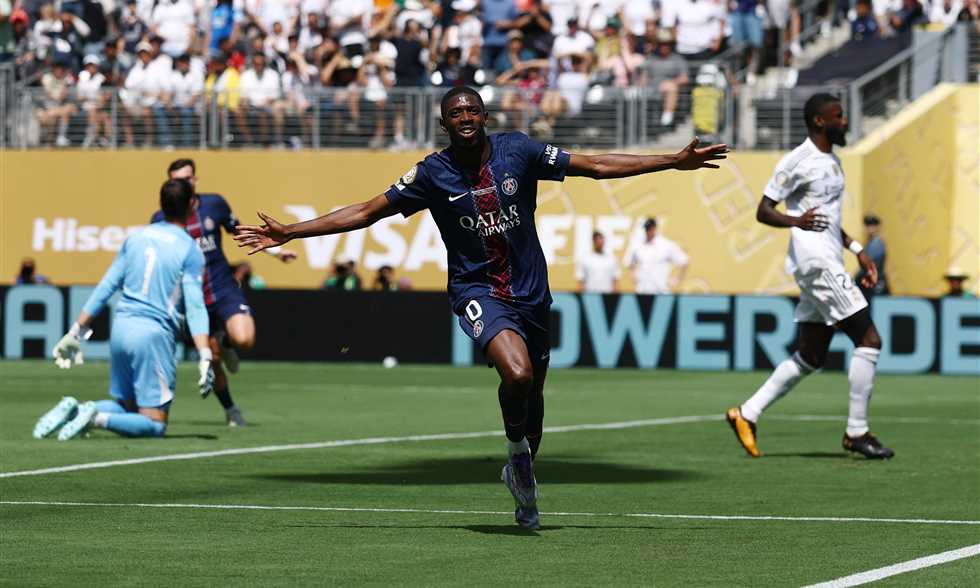 باريس سان جيرمان يكتسح ريال مدريد برباعية ويتأهل لنهائي كأس العالم للأندية.